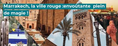 marrakech, ville, rouge, maroc