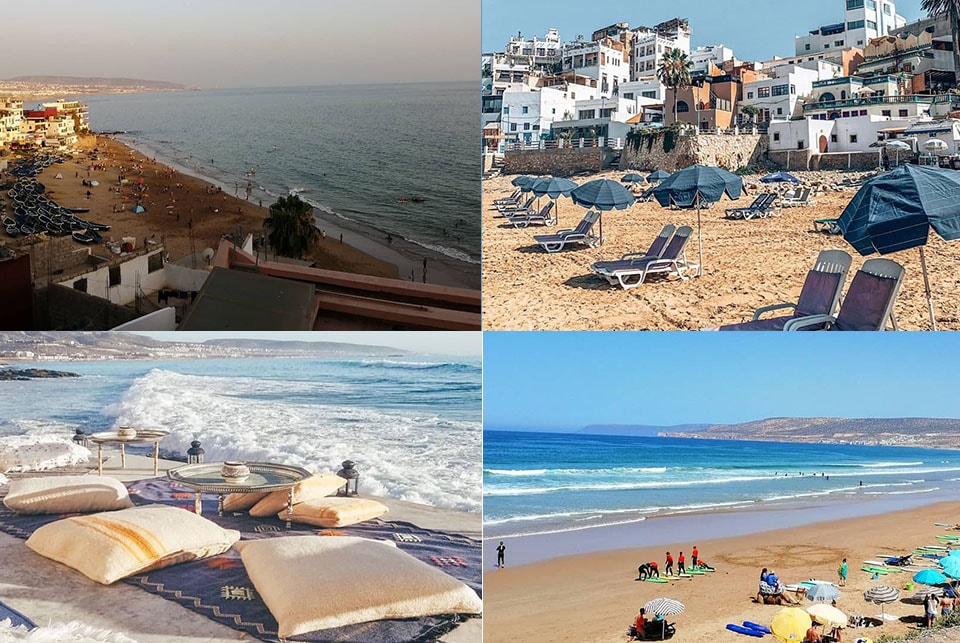 plage taghazout attractions agadir maroc.